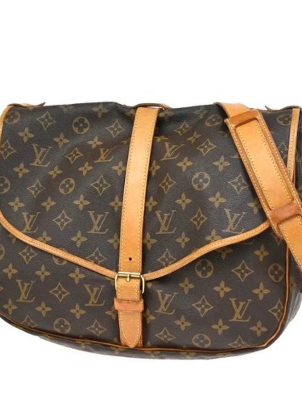 LOUIS VUITTON Saumur 35 Shoulder Bag Monogram Leather BN France M42254 73KD387
